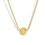 Round Bead Pendant Necklace For Party Jewelry Gift