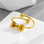 Elegant Bowknot Titanium Steel Finger Ring – Simple & Stylish Women’s Jewelry