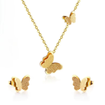 Luxury Butterfly Set – Necklace, Bracelet, Earrings & Ring