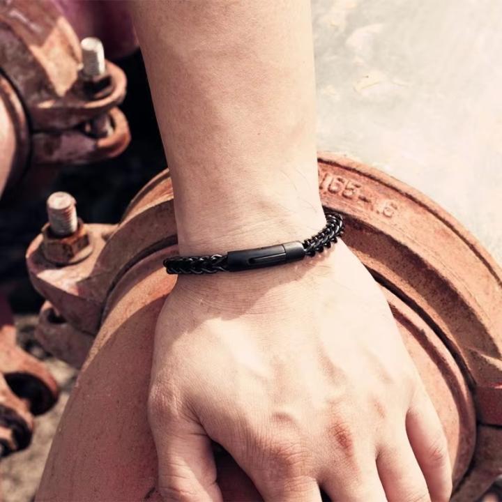 Locomotive Chain Bracelet – Black Edition | Giftlo Exclusive