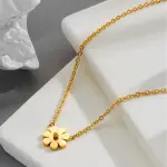 Gold Flower Pendant Necklace