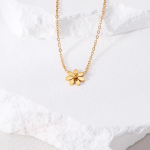 Gold Flower Pendant Necklace