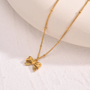 GleamBow Gold Necklace