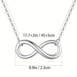 Infinity Love Pendant Necklace - Silver Colour