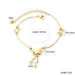 Fairy Butterfly Hollow Out Charm Anklets – Gold Plated PVD Elegant Woman's Statement