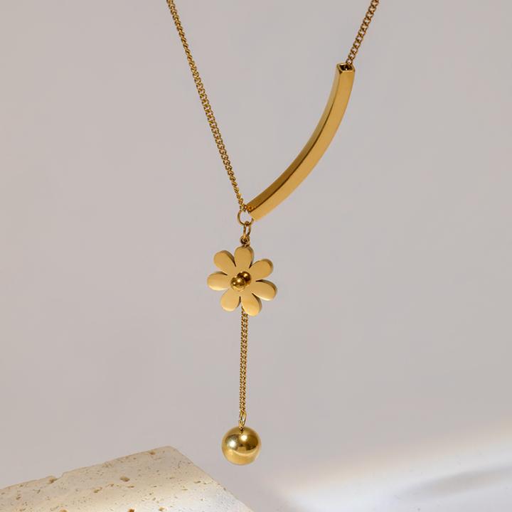 Premium Stainless Steel Daisy Necklace